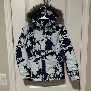 Burton Girls Bennett Jacket in Ballad Blue Camellia